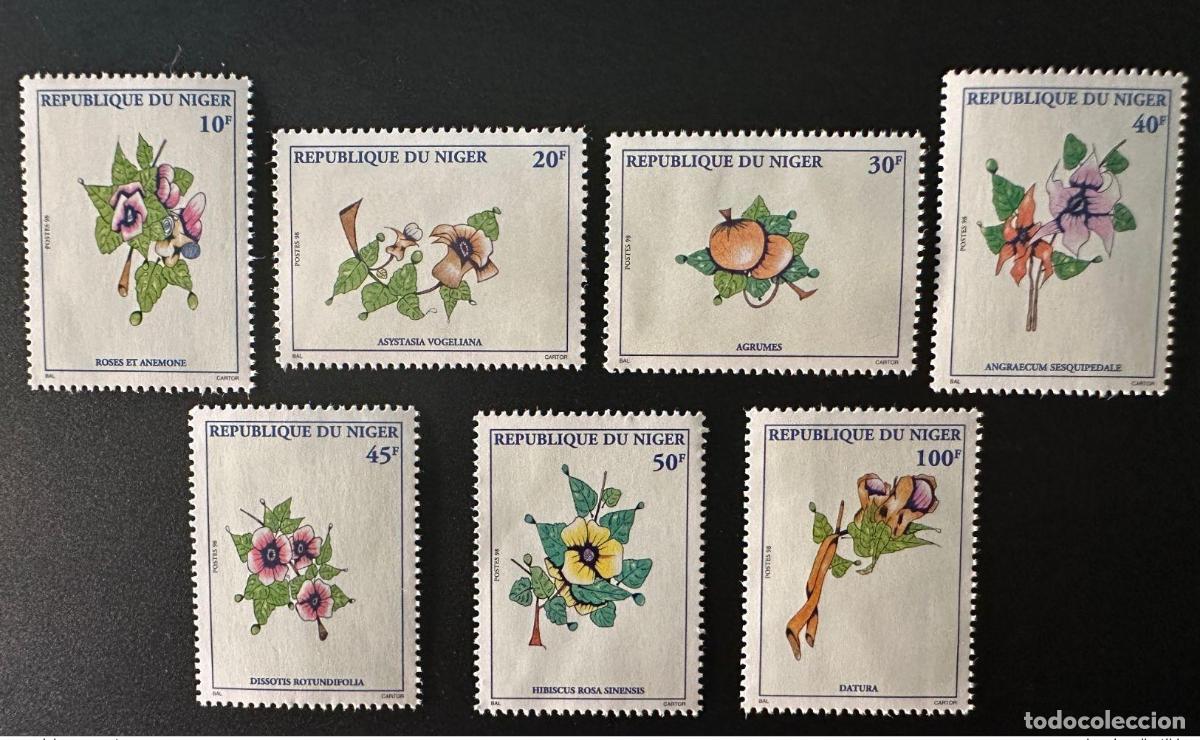 Sellos: N&iacute;ger 1998 Mi. 1477 - 1483 Plantes Pflanzen Plants flower Blume 7 val.