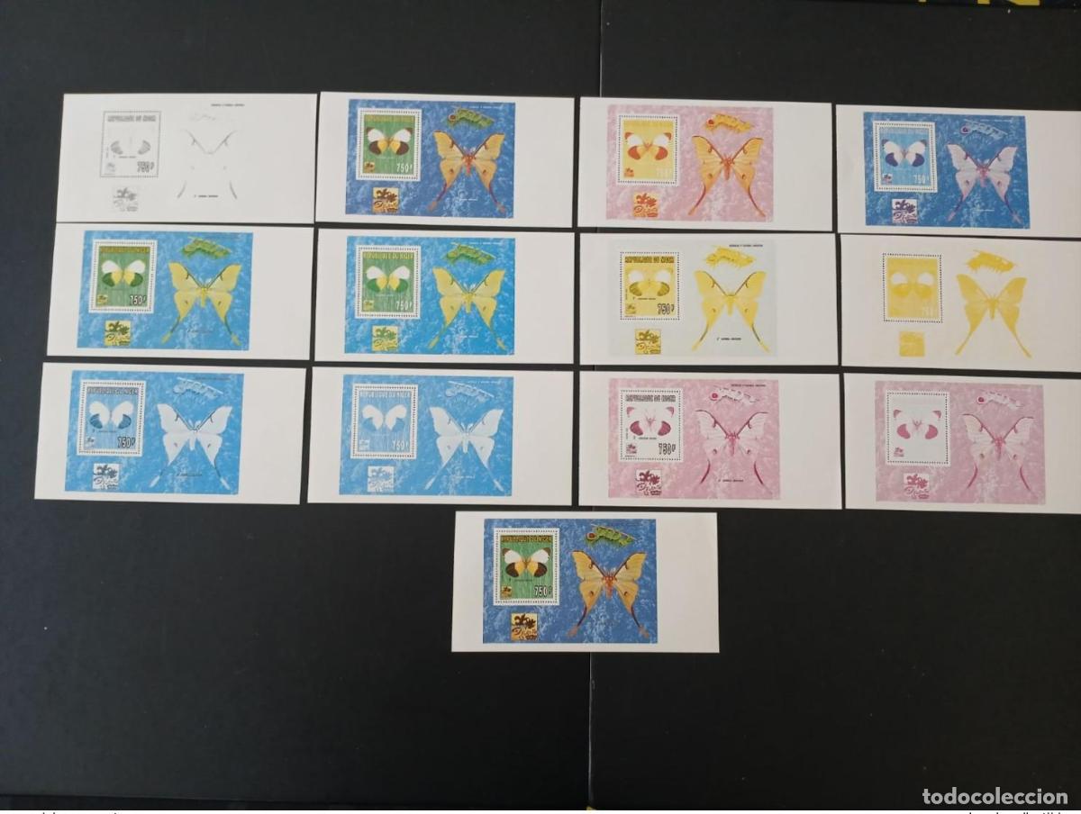 Sellos: N&iacute;ger 1996 Mi. 1188 (Bl.) ensayos en color Butterflies Scouts Scouting
