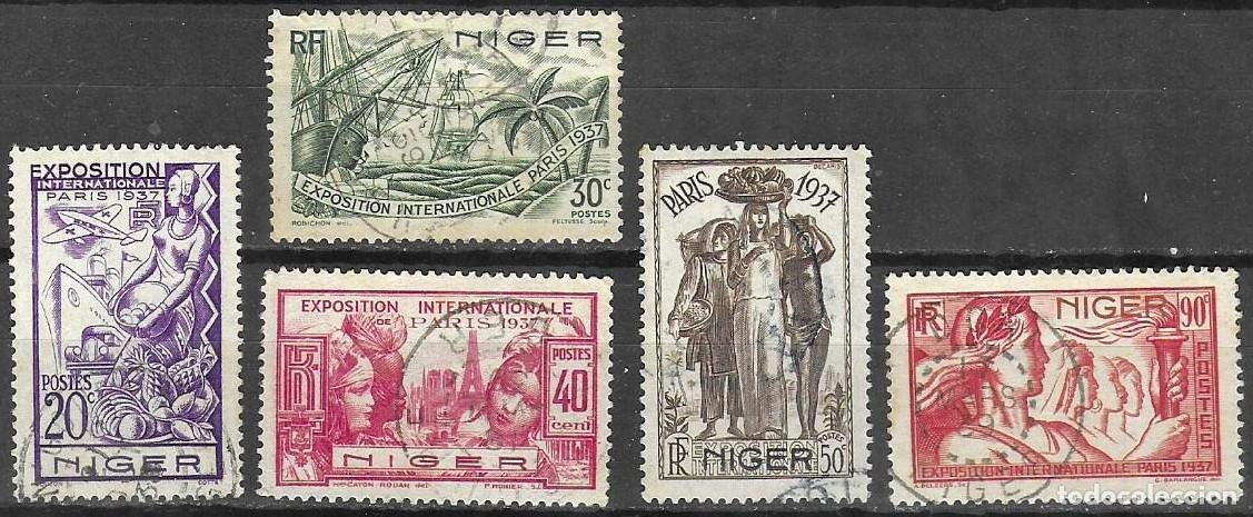 Sellos: SELLOS USADOS DE NIGER 1937, YT 57/ 61