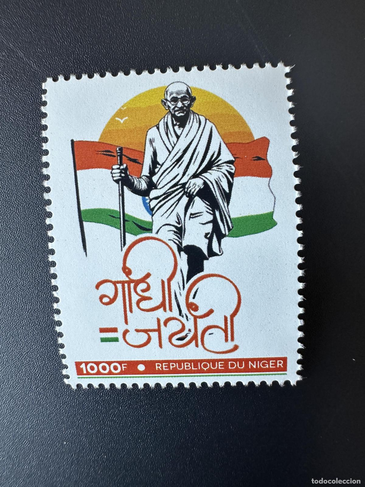 Sellos: N&iacute;ger 2023 Mi.? Sello personalizado de Mohandas Mahatma Gandhi India
