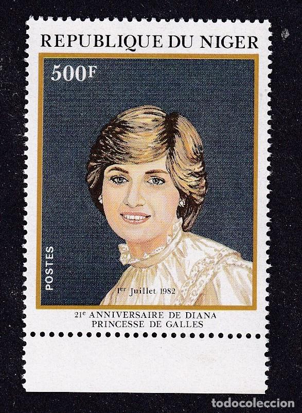 Sellos: NIGER Yvert n&deg; 570 anniversaire de la princesse Diana princesse de Galles