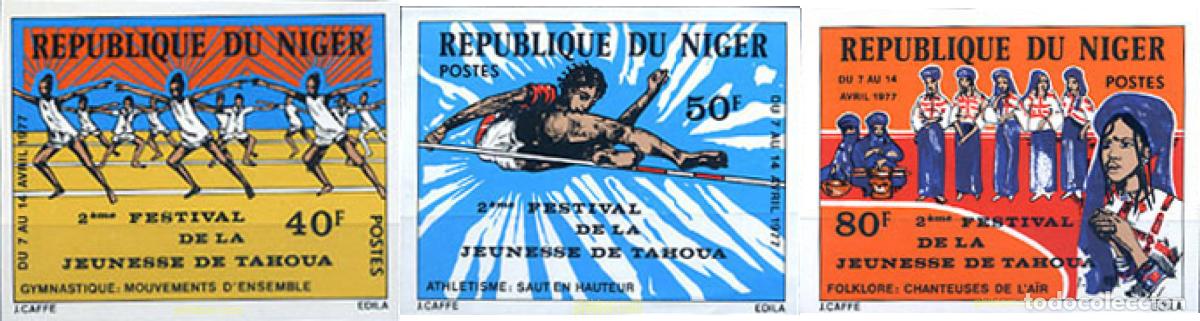 Sellos: 49857 MNH NIGER 1977 2 FESTIVAL DE LA JUVENTUD