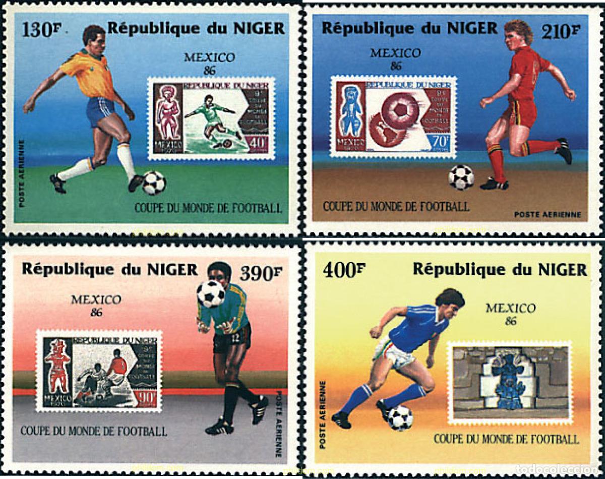 Sellos: 27662 MNH NIGER 1986 COPA DEL MUNDO DE FUTBOL. MEXICO-86
