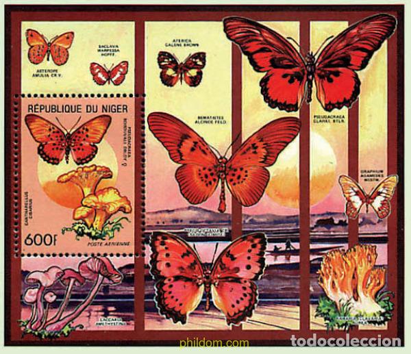 Sellos: 76558 MNH NIGER 1991 MARIPOSAS Y SETAS