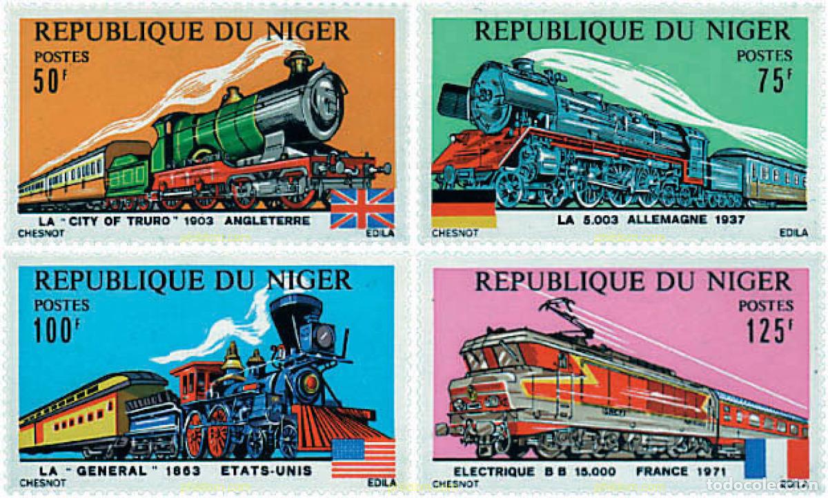 Sellos: 56696 MNH NIGER 1975 LOCOMOTORAS