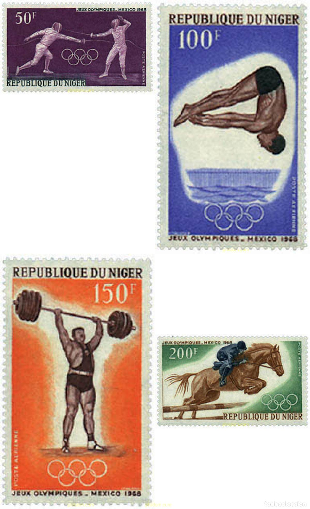 Sellos: 345973 HINGED NIGER 1968 19 JUEGOS OLIMPICOS VERANO MEXICO 1968