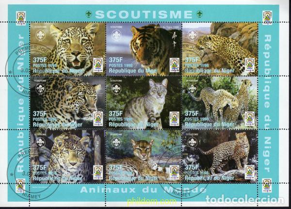Sellos: 672205 USED NIGER 1998 19 JAMBOREE MUNDIAL EN CHILE. FAUNA