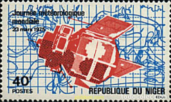 Sellos: 31177 MNH NIGER 1975 DIA MUNDIAL DE LA METEOROLOGIA