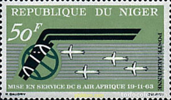 Sellos: 230521 MNH NIGER 1963 AERONAUTICA