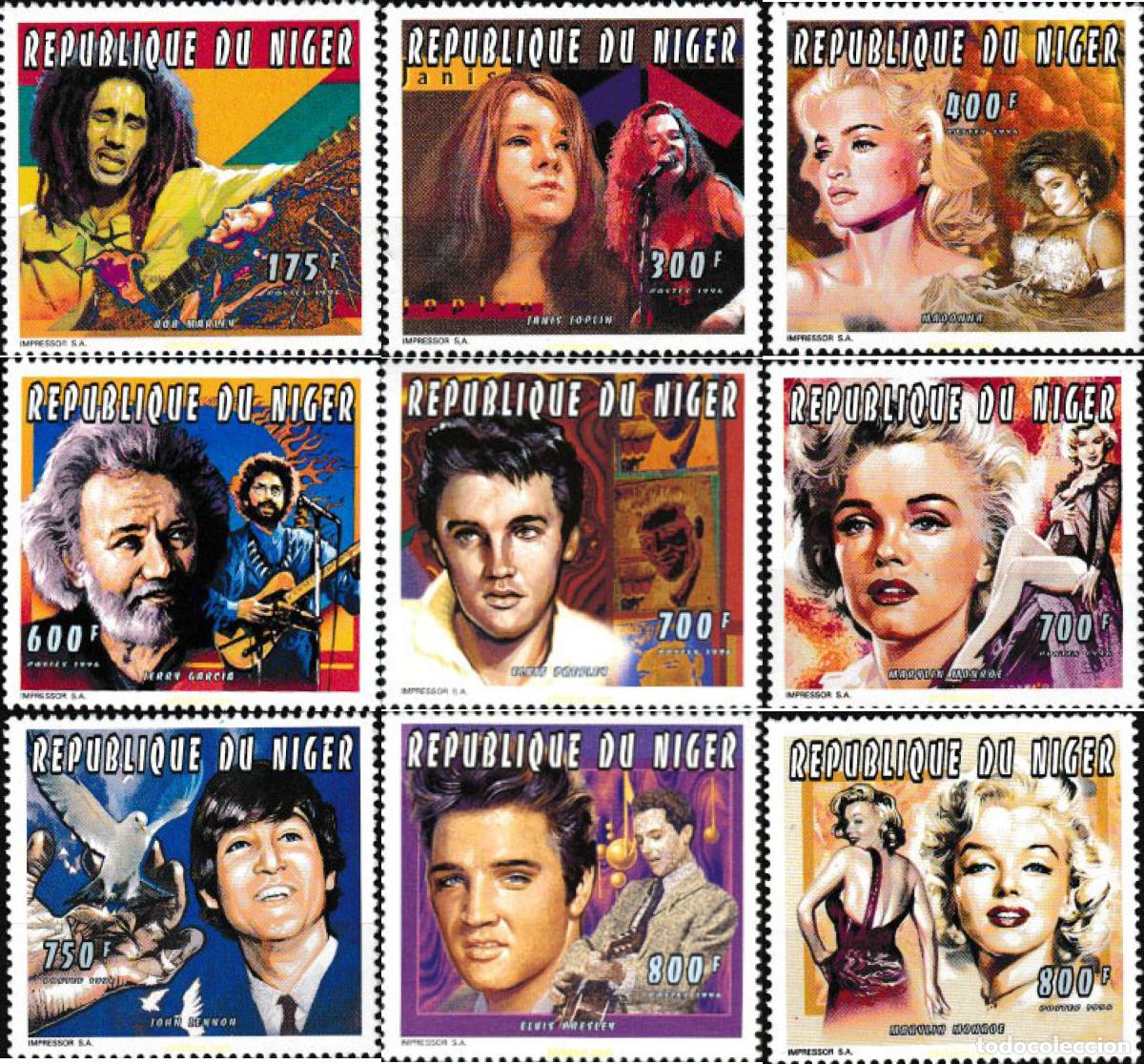 Sellos: 49072 MNH NIGER 1996 PERSONAJES DEL MUNDO DEL ESPECTACULO