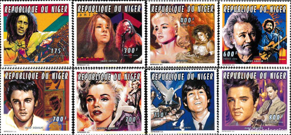 Sellos: 605580 MNH NIGER 1996 PERSONAJES DEL MUNDO DEL ESPECTACULO