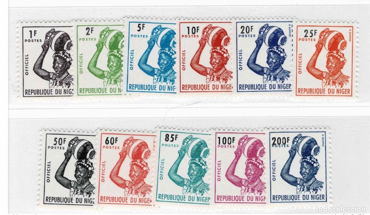 Sellos: N&iacute;ger 1962 Mi. 1 - 14 Dienstmarke Servicio Oficial de Mujeres Djerma Frau 11 val.