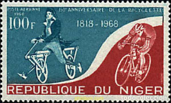 Stamps: 27645 MNH NIGER 1968 150 ANIVERSARIO DE LA BICICLETA.