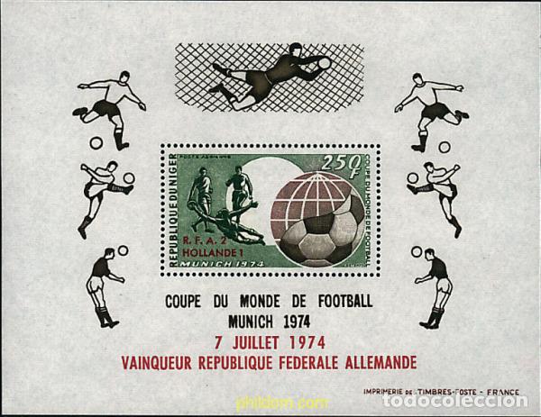 Sellos: 54406 MNH NIGER 1974 COPA DEL MUNDO DE FUTBOL. ALEMANIA-74