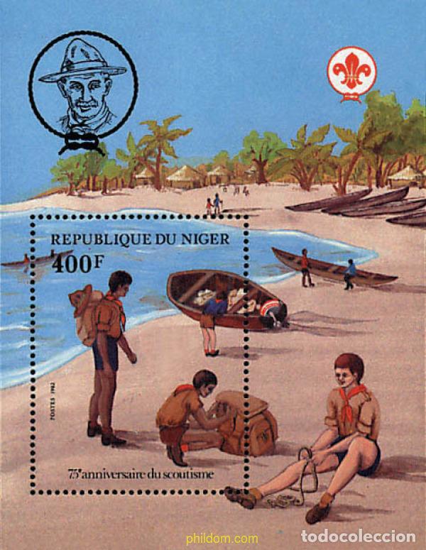 Sellos: 40156 MNH NIGER 1982 75 ANIVERSARIO DEL ESCULTISMO