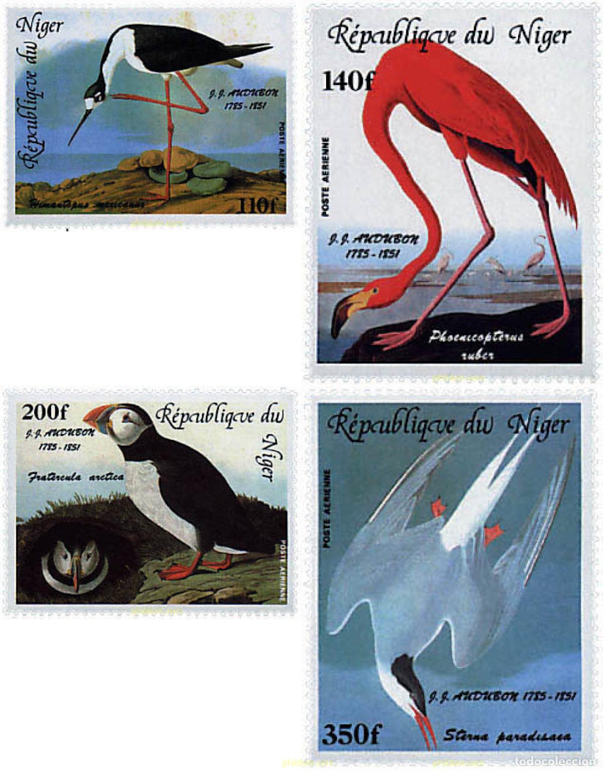 Sellos: 32127 MNH NIGER 1985 BICENTENARIO DEL NACIMIENTO DEL ORNITOLOGO J.J. AUDUBON