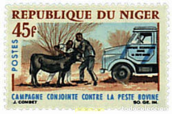 Sellos: 579132 HINGED NIGER 1966 CAMPA&Ntilde;A CONTRA LA PESTE BOVINA.