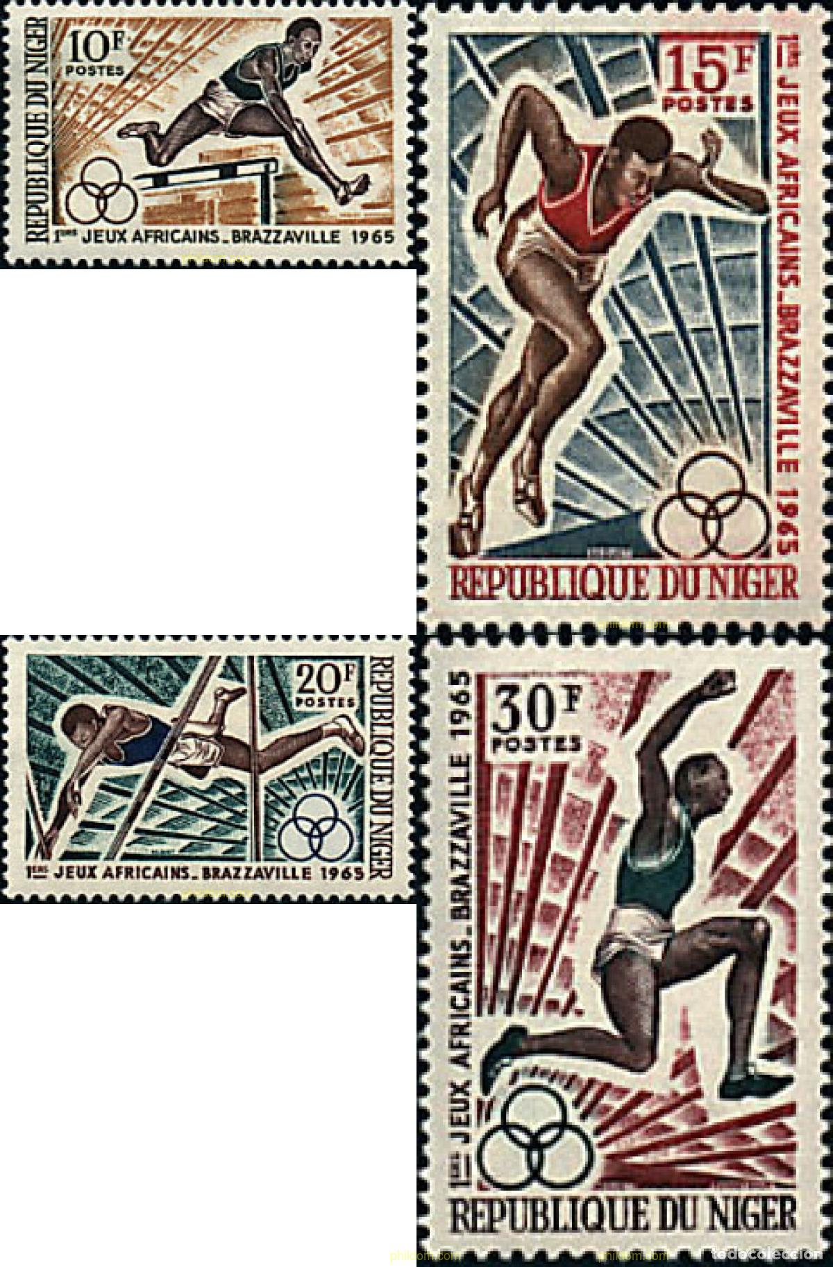 Sellos: 27638 MNH NIGER 1965 JUEGOS AFRICANOS EN BRAZAVILLE