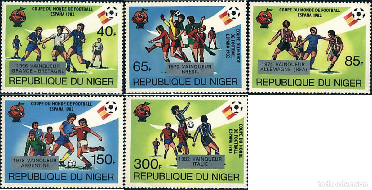 Sellos: 27655 MNH NIGER 1982 COPA DEL MUNDO DE FUTBOL. ESPA&Ntilde;A-82. VENCEDORES
