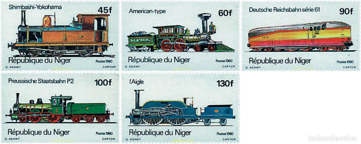 Sellos: 56697 MNH NIGER 1980 LOCOMOTORAS