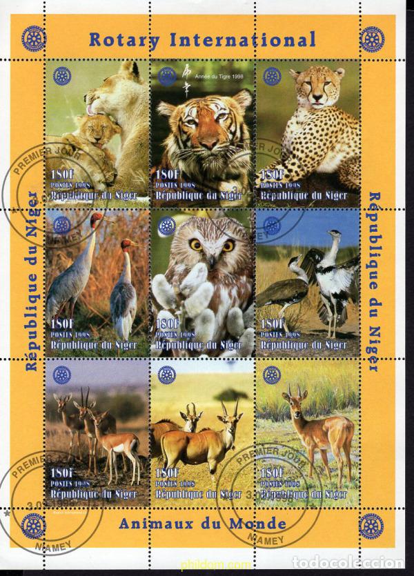 Sellos: 672206 USED NIGER 1998 FAUNA