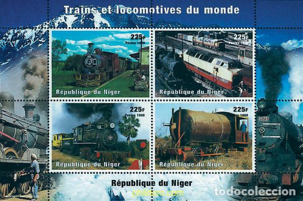 Sellos: 244170 MNH NIGER 1998 TRENES Y LOCOMOTORAS DEL MUNDO