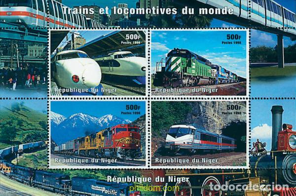 Sellos: 651364 MNH NIGER 1998 TRENES Y LOCOMOTORAS DEL MUNDO