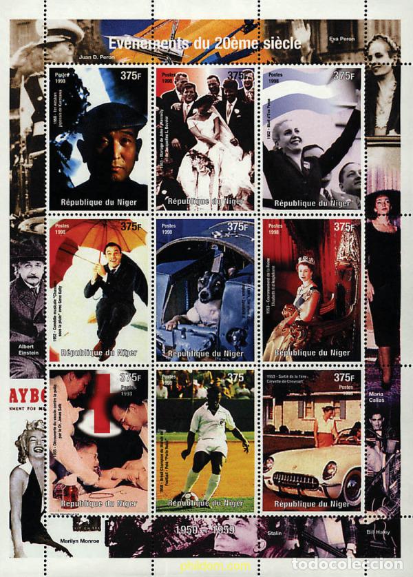 Sellos: 245358 MNH NIGER 1998 ACONTECIMIENTOS DEL SIGLO XX (1950-1959)