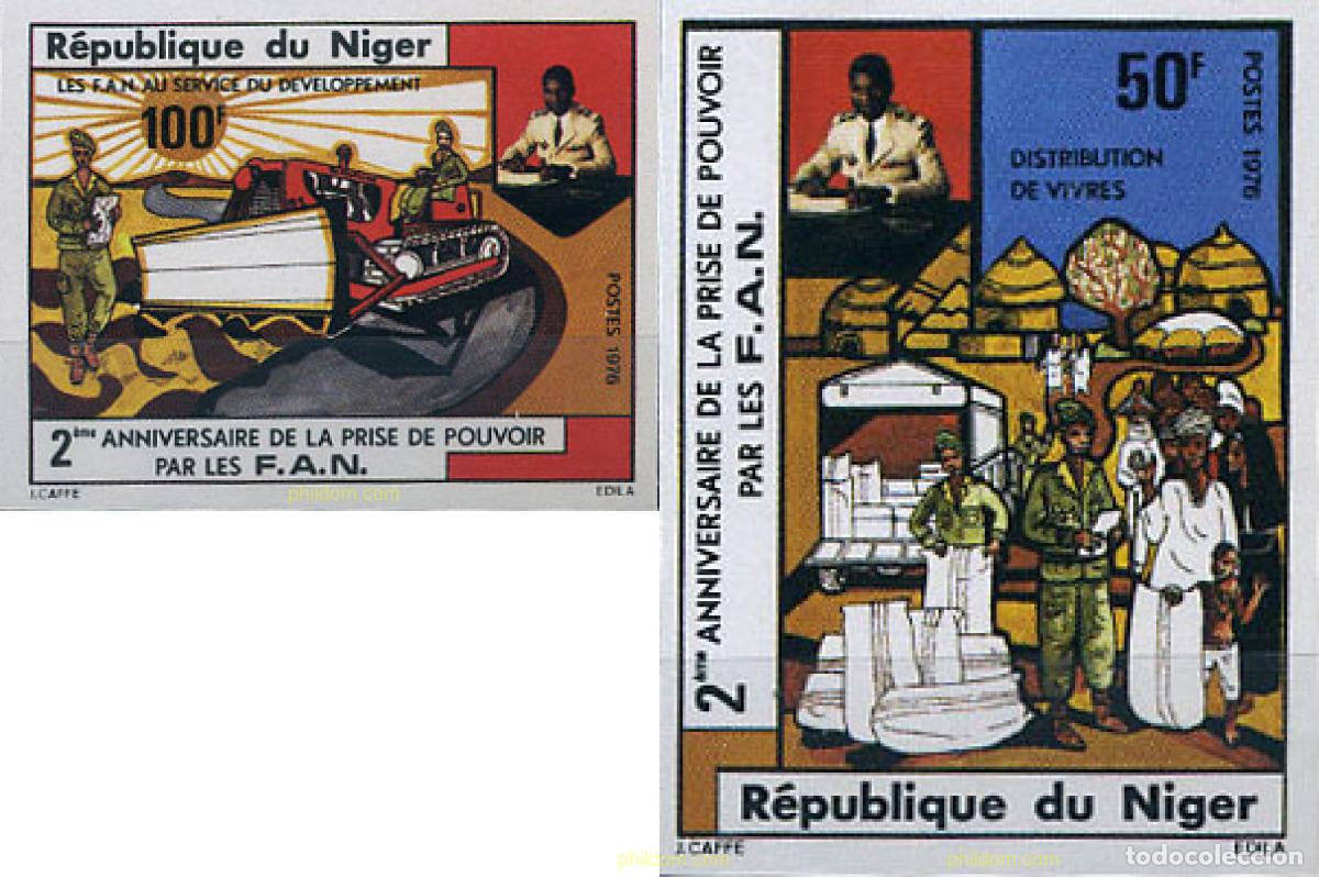 Sellos: 19978 MNH NIGER 1976 7 ANIVERSARIO DE LA TOMA DE PODER POR LAS FUERZAS ARMADAS NACIONALES