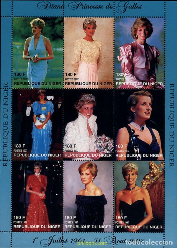 Sellos: 256201 MNH NIGER 1997 HOMENAJE A LA PRINCESA DIANA DE GALES