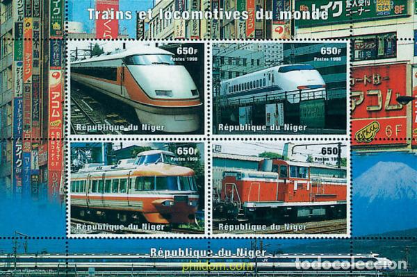 Sellos: 56728 MNH NIGER 1998 TRENES Y LOCOMOTORAS DEL MUNDO