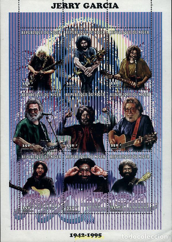 Sellos: 15716 MNH NIGER 1998 3 ANIVERSARIO DE LA MUERTE DE JERRY GARCIA