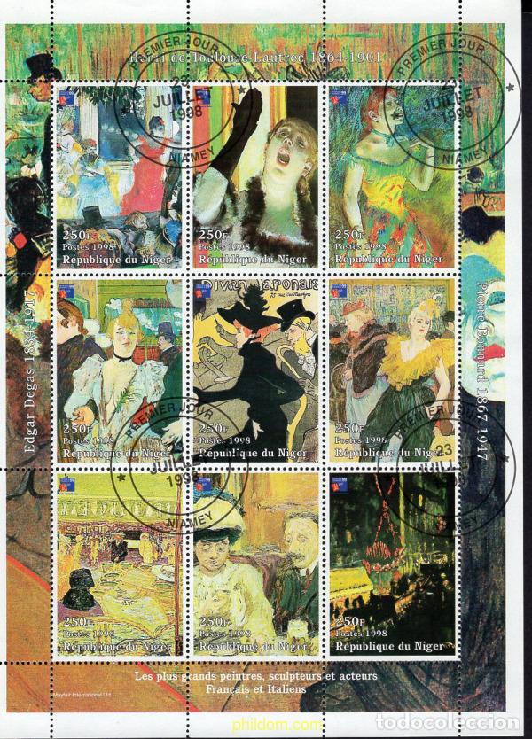 Sellos: 672207 USED NIGER 1998 TOULOUSE-LAUTREC