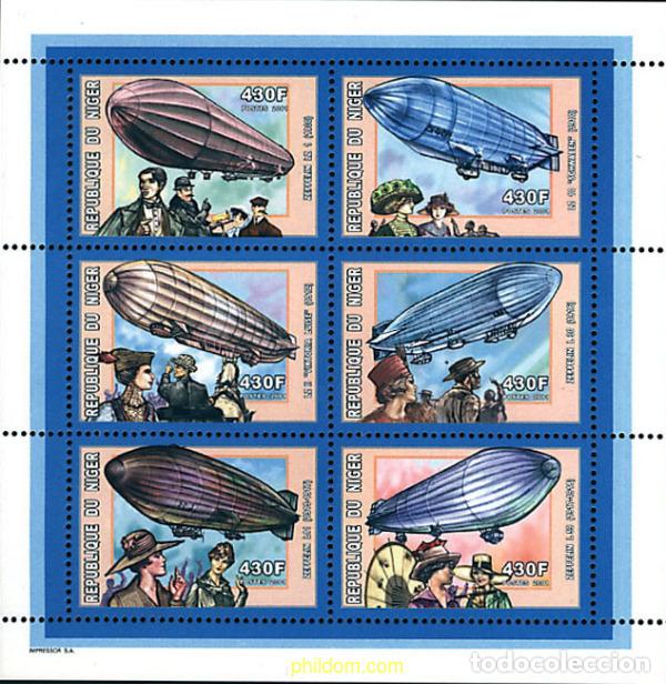 Sellos: 245233 MNH NIGER 2001 DIRIGIBLES