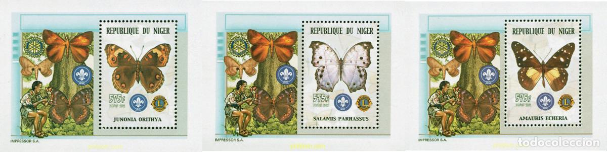 Sellos: 1550 MNH NIGER 2002 MARIPOSAS