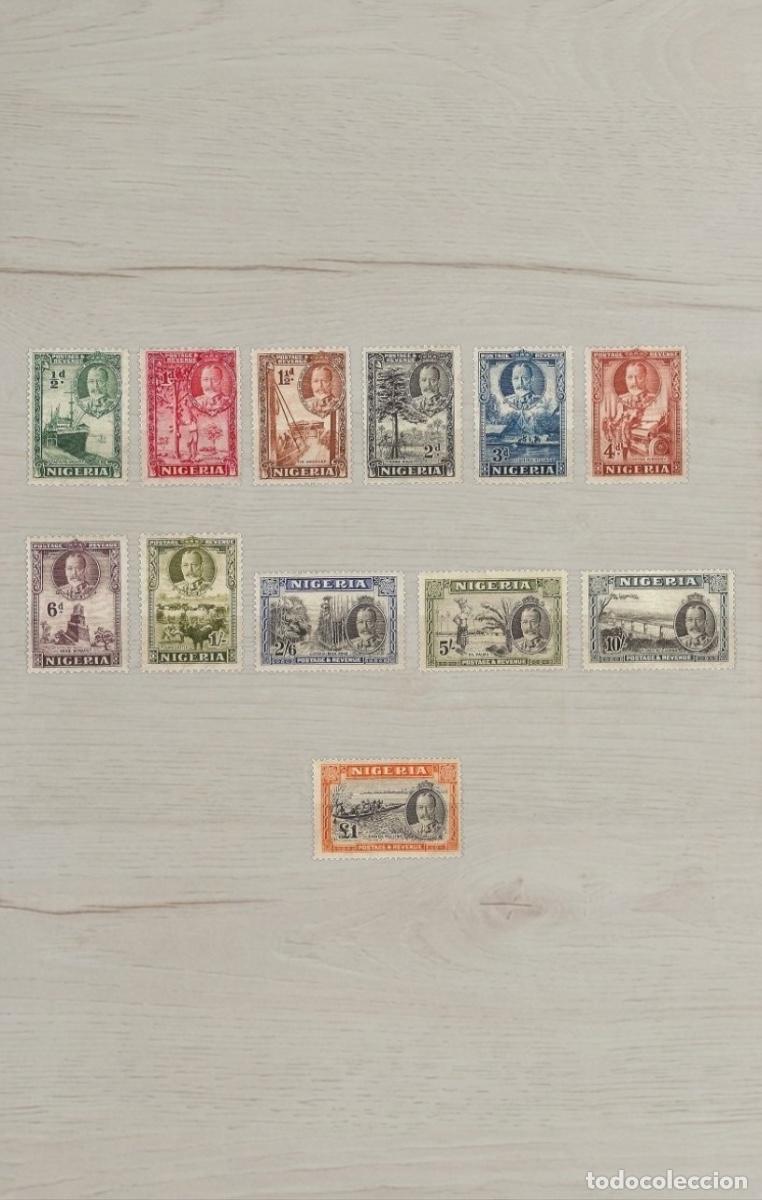 Sellos: NIGERIA 1936 King George V Pictorial Set &ndash; 12 Premium Stamps / Complete to Rare &pound;1 Key / Mint Unused