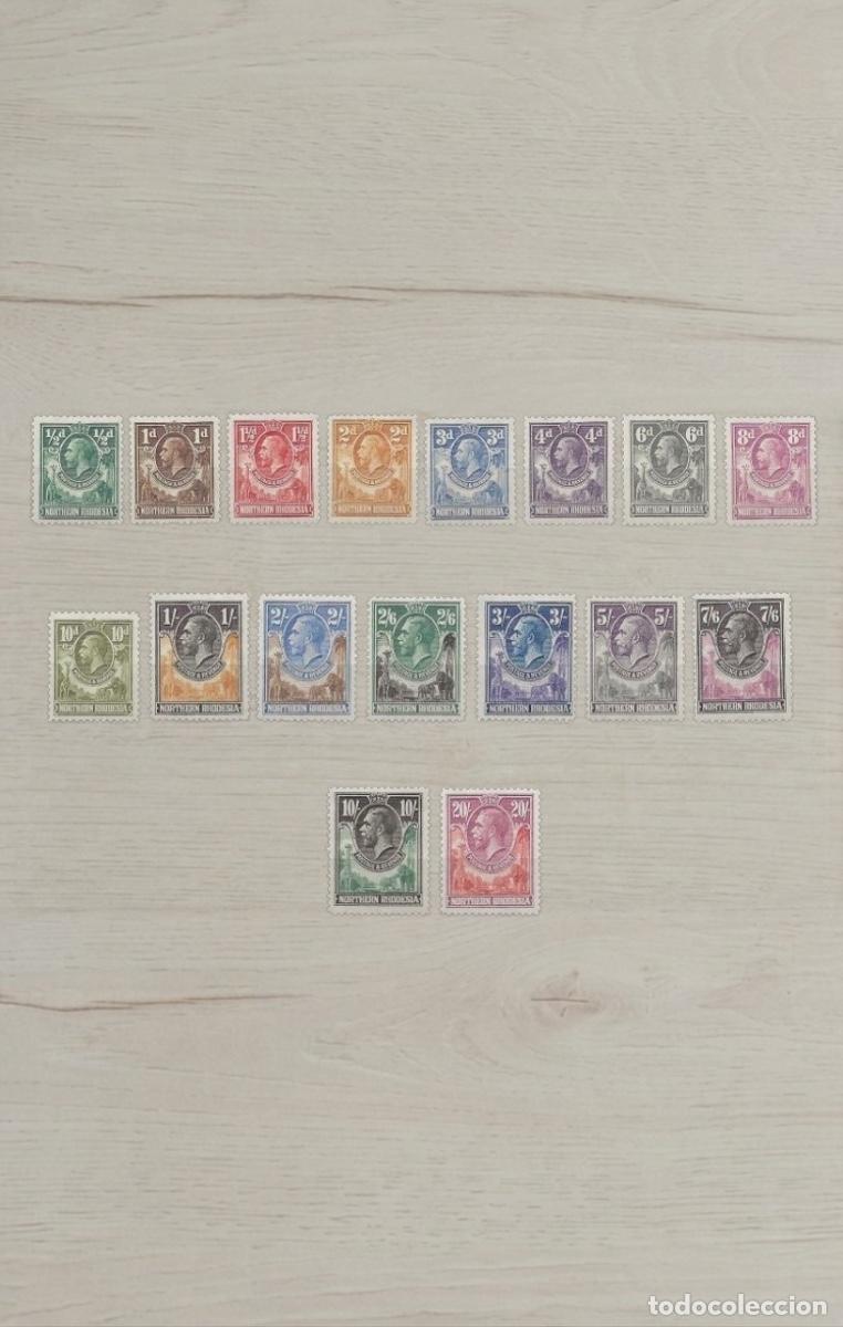 Sellos: NORTHERN RHODESIA 1925 King George V Set &ndash; 17 Rare Stamps / Complete to Rare 20s Key / Mint Unused