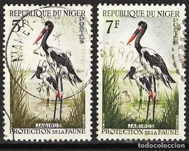 Sellos: Niger 1960 - Mi 3 & 4 - YT 99 & 100 - Ave : Jabirus