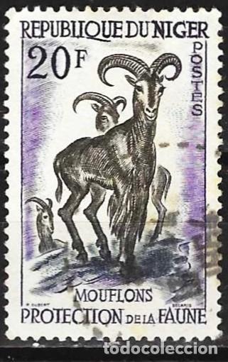 Sellos: Niger 1960 - Mi 6 - YT 102 - Fauna : Mufl&oacute;n