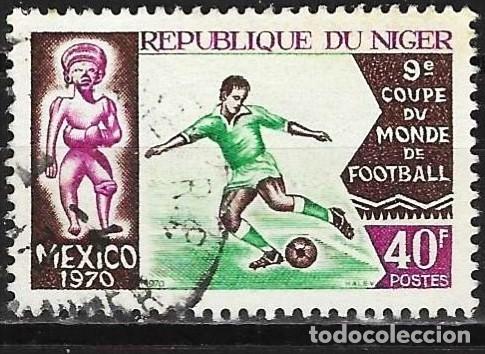 Sellos: Niger 1970 - Mi 242 - YT 233 - Copa del munod de futb&oacute;l en Mexico