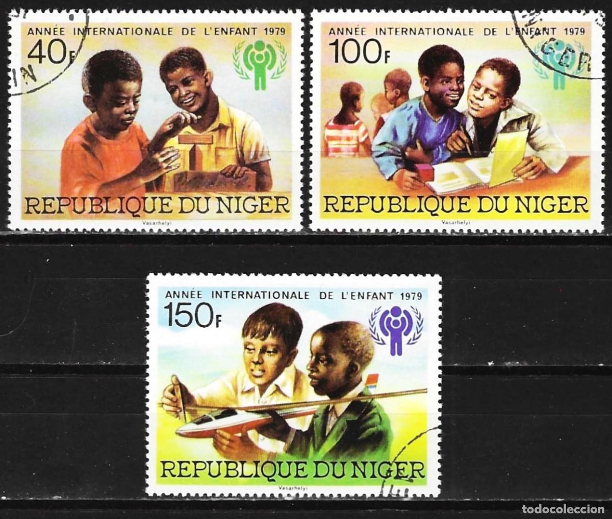Sellos: Niger 1979 - Mi 659 a 661 - YT 470 a 472 - A&ntilde;o internationale del Ni&ntilde;o ( Serie completa )