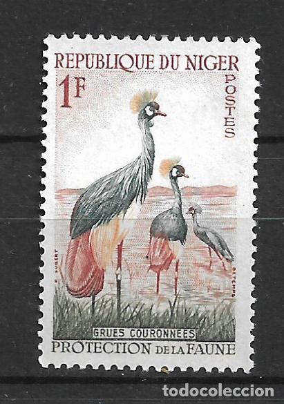 Sellos: niger 1959-60 #91 ** mnh aves grullas crestadas - 11/36
