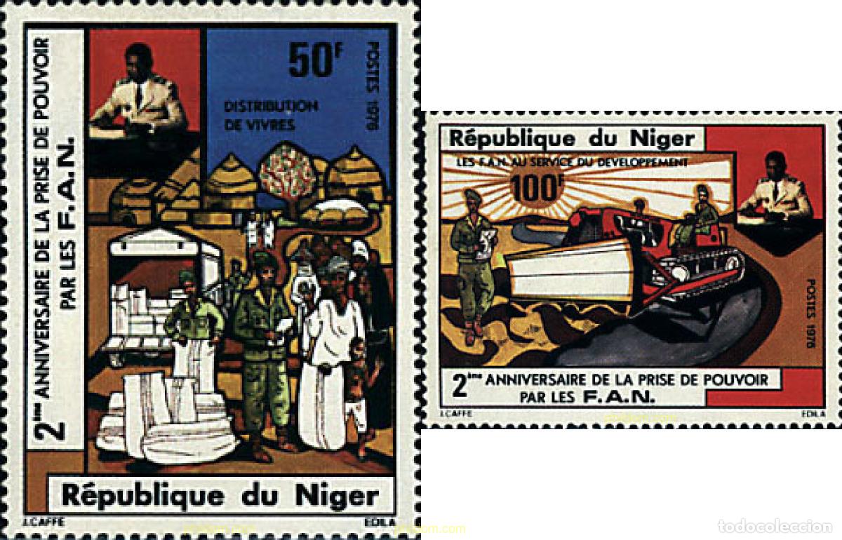 Sellos: 44947 MNH NIGER 1976 7 ANIVERSARIO DE LA TOMA DE PODER POR LAS FUERZAS ARMADAS NACIONALES