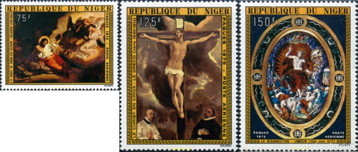 Sellos: 193134 MNH NIGER 1975 PASCUA. PINTURAS