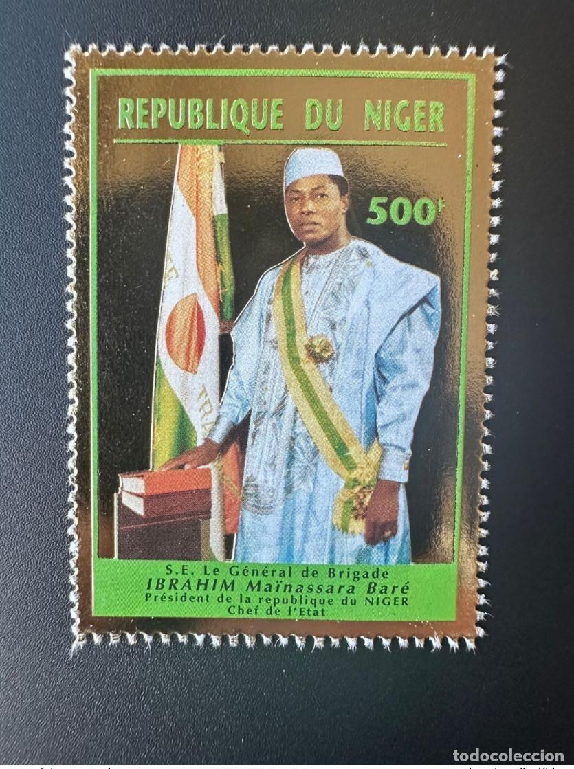 Stamps: N&iacute;ger 1998 Mi. 1505 Excmo. Sr. General Ibrahim Ma&iuml;nassara Bar&eacute; Presidente Or MNH 1 val