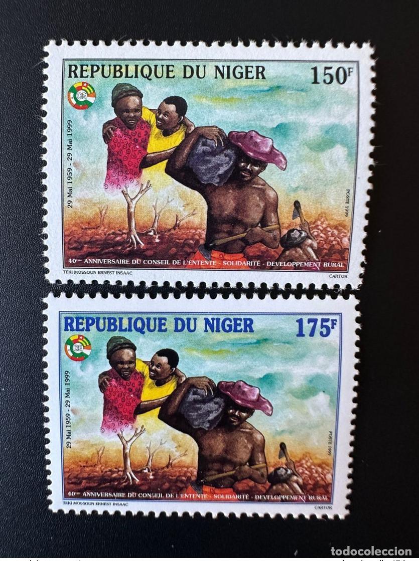 Briefmarken: N&iacute;ger 1999 Mi. 1626 - 1627 40 a&ntilde;os Edici&oacute;n conjunta del Consejo de la Entente sobre emisiones MNH **