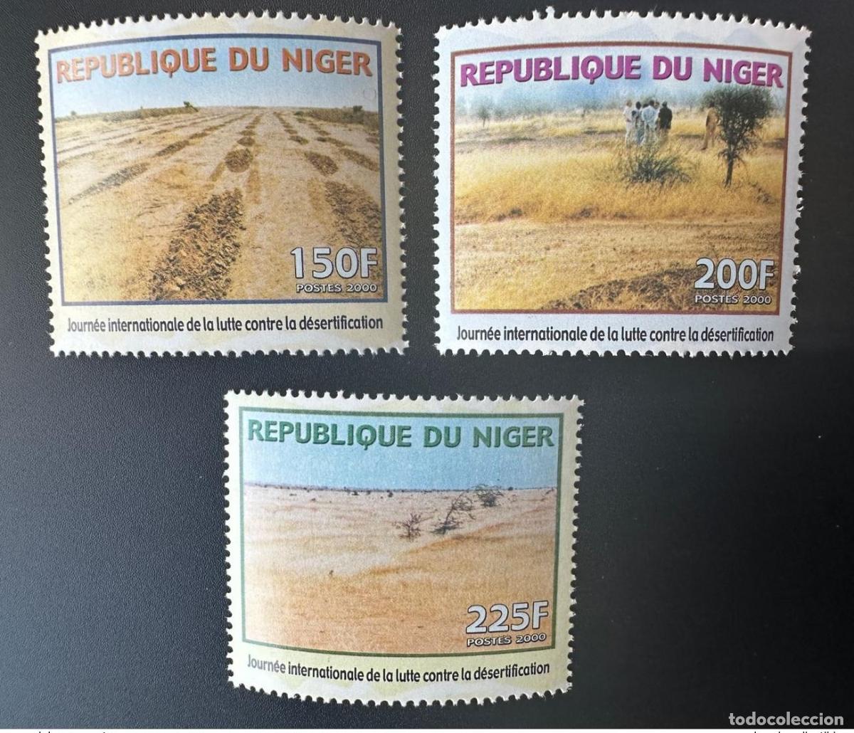 Sellos: N&iacute;ger 2000 Mi. 1761 - 1763 D&iacute;a de la Lucha contra Desertificaci&oacute;n ** 4 val.