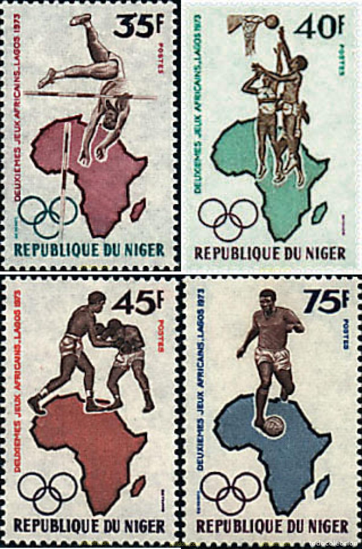 Sellos: 52132 MNH NIGER 1973 2 JUEGOS AFRICANOS EN LAGOS.