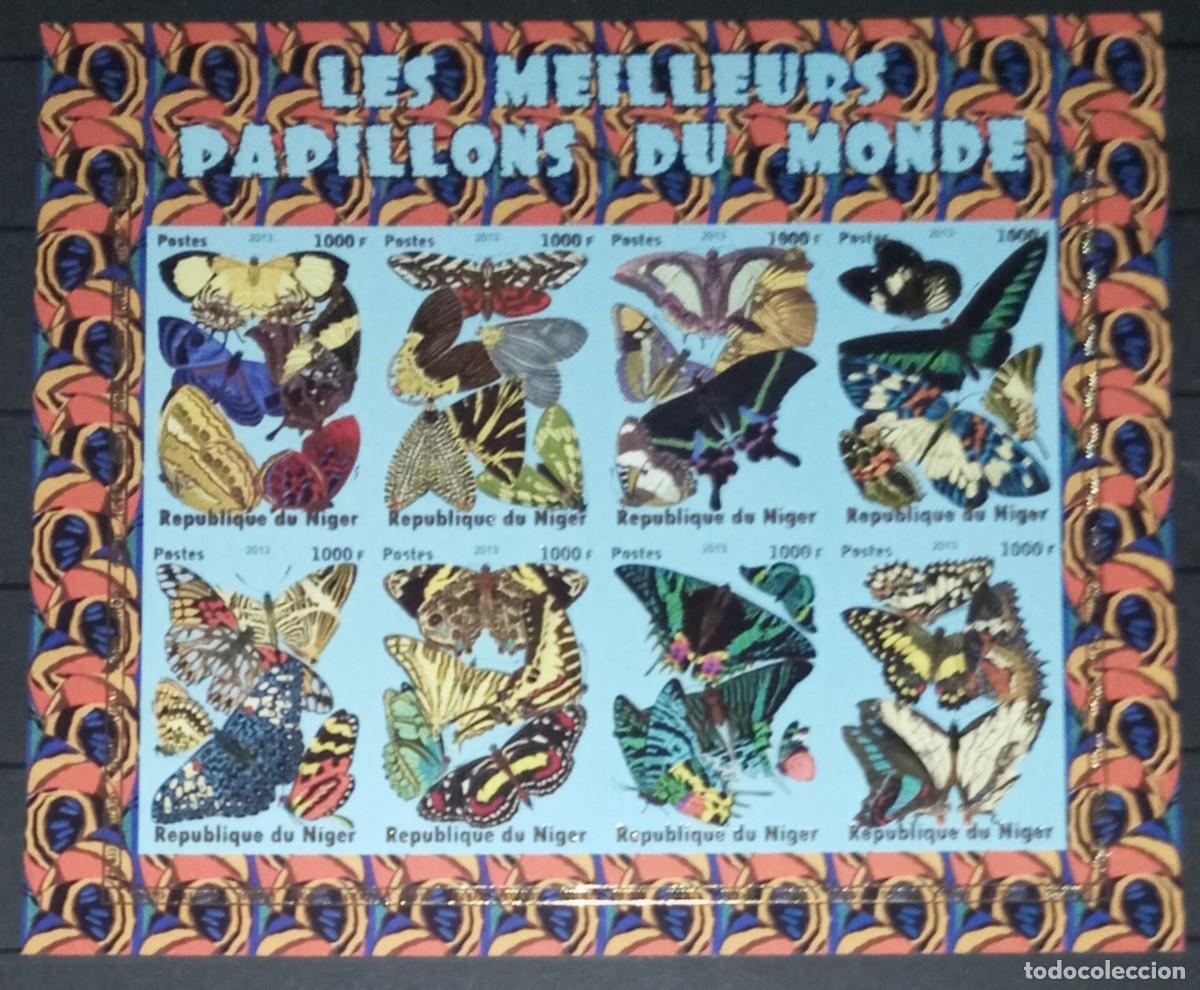 Sellos: NIGER 2013 SHEET MNH IMPERF BUTTERFLIES PAPILLONS SCHMETTERLINGEN FARFALLE MARIPOSAS BORBOLETAS