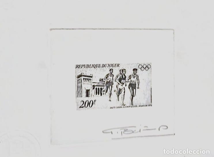 Sellos: O) 1972 NIGER, PROOF, 20th OLYMPIC GAMES MUNICH, RUNNING AND PROPYLAEUM, SCT C190, XF